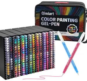 252 Pack Gel Pens Set – 0.6mm Fine Point, Vibrant Colors for Black & White Paper, Perfect for Coloring, Writing, Drawing, Journaling, Note Taking, Office, Home