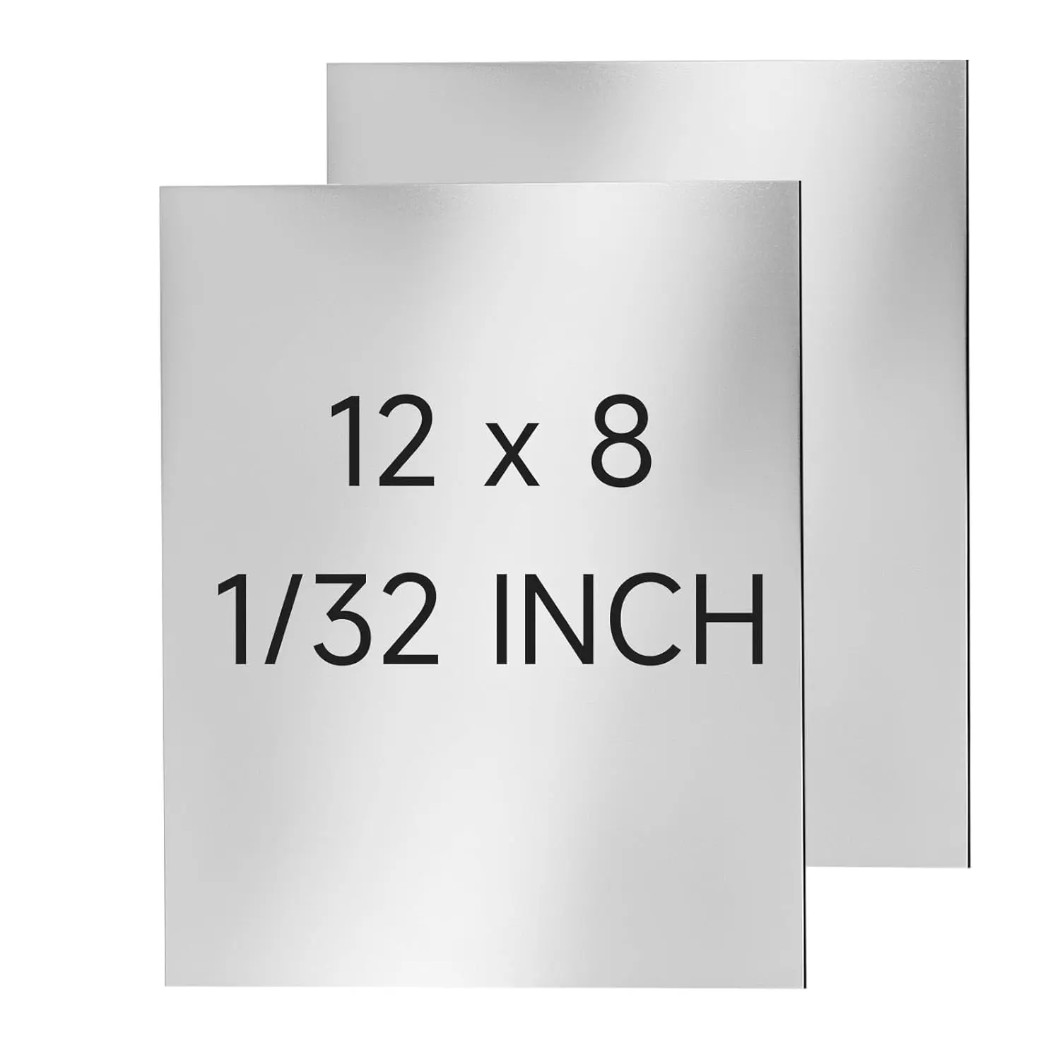 304 Stainless Steel Sheet - 2 count 12" X 8" X 1/32" Thin Stainless Steel Plate 1/32 Inch Thickness with Protective Film Metal Sheets Shim Stock for Kitchen DIY Crafting (305 x 203 x 0.76 mm)