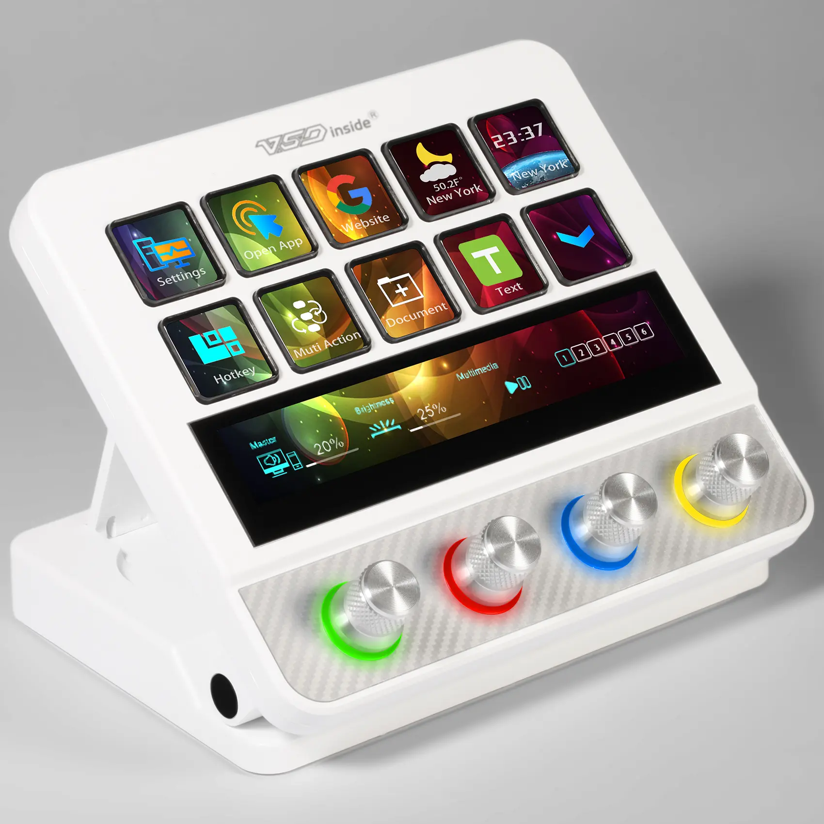VSDinside N4 Pro - 10 Custom LCD Keys 4 Smart Knobs & Touch Bar