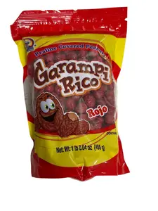 El Azteca Garampi Rico Praline Covered Peanuts – Rojo – Sweet Coated Peanut Candy – 1 lb (455 g)