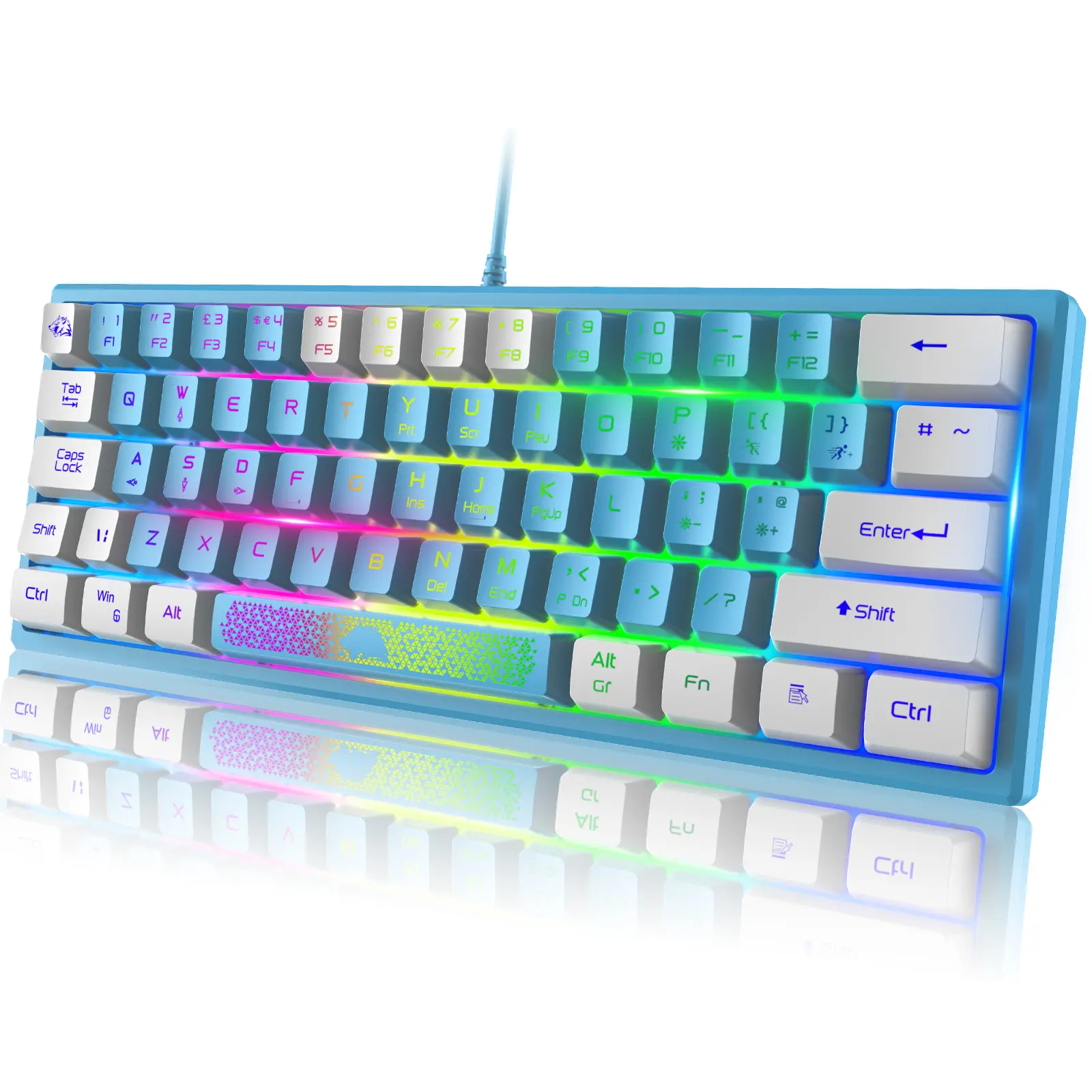 liuchuanliangping•*¨*•.¸♬︎ ZIYOU LANG K61 60% RGB Gaming Keyboard, 62-Key Compact Layout with