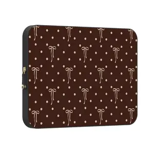 Casely MacBook Laptop Sleeve Case | Teddy Bows | Brown Polka Dot