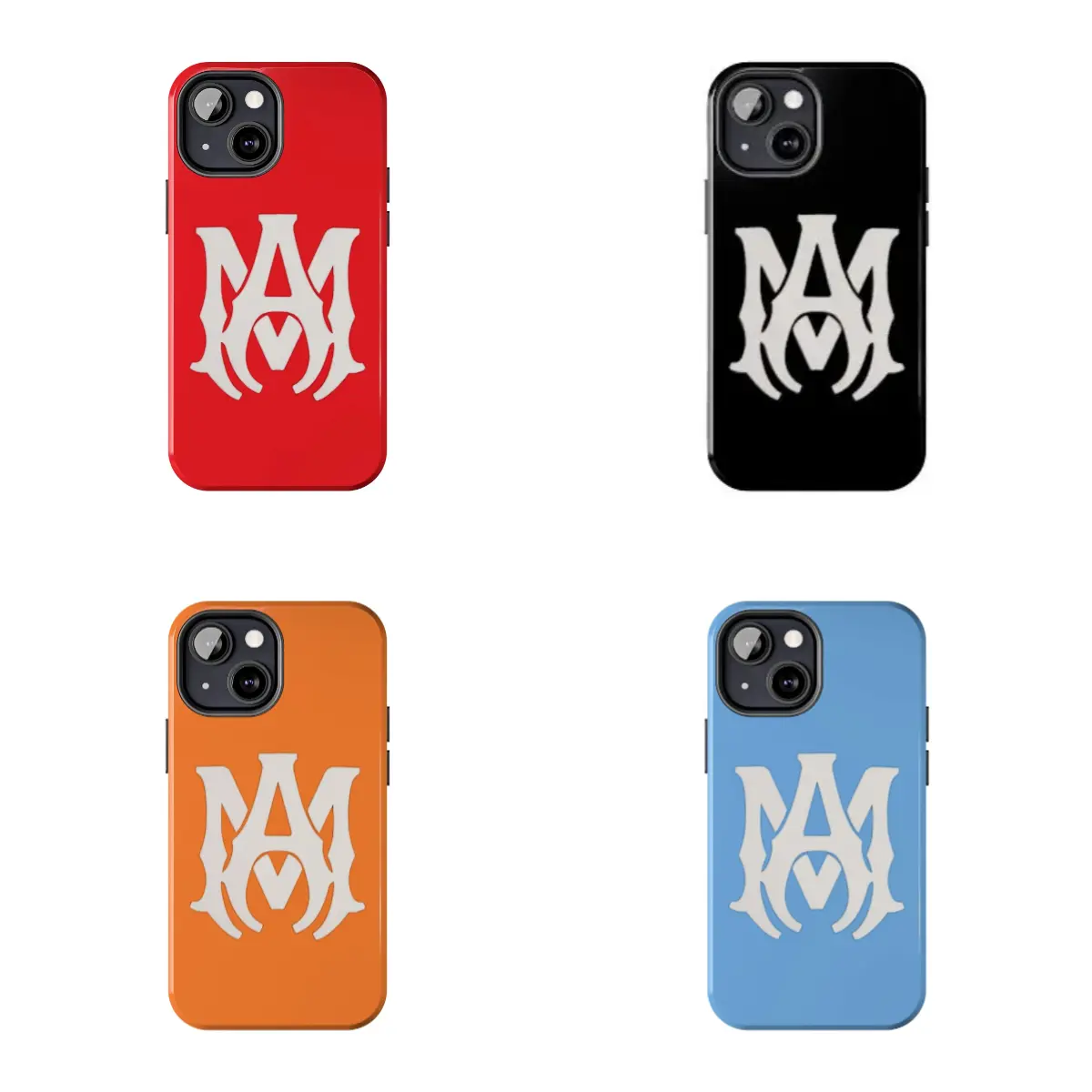 Colorful AMIRI Logo Impact phone Cases For iPhone 17-12 Promax Pro Plus,It's a great gift for a good friend,gift for him for her Best Gift