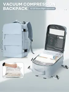 Women's Fashion Backpack, Vacuum Compression Travel Bag, Lightweight Laptop Pack, Large Capacity Casual Daypack, Business Outdoor Use, Flight Approved Backpack