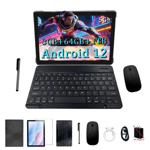 Christmas Gift! 10.1-inch Tablet PC Lightweight, Portable, and Super Value Set Loved by Both Adults and Children | Includes Headphones + Mouse + Tablet Case, 5G High-Speed WiFi, High-Definition Dual Cameras, a Must-Have for Learning and Gaming!