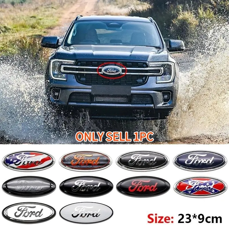 Ford Car Front Emblem Hood Decoration, Scratch-Resistant Durable Front Badge Replacement, Fits Focus, Fiesta, Kuga, Mondeo, Mustang, Car Accessories, Automotive Vehicle Accessory