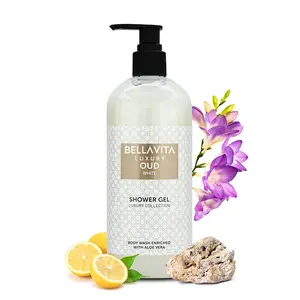 BellaVita Luxury’s White Oud Body Wash | Exotic Oud Shower Gel | Deep Clean & Moisture Lock with Aloe Vera | 500ml
