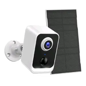 Security Cameras Wireless Outdoor Solar: Battery Power Cameras for Home Security WiFi Seguridad Camara System Kit Surveillance Monitor with Motion Sensor Flood Light Alarm & Color Night Vision