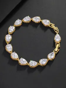 ICED CHICS Water Drop Hip-hop Jewelry Bracelet, made of copper inlaid zircon, suitable for both men and women, a gift for Father's Day and birthday, ideal for daily wear and versatile accessories, High Quality Bracelet