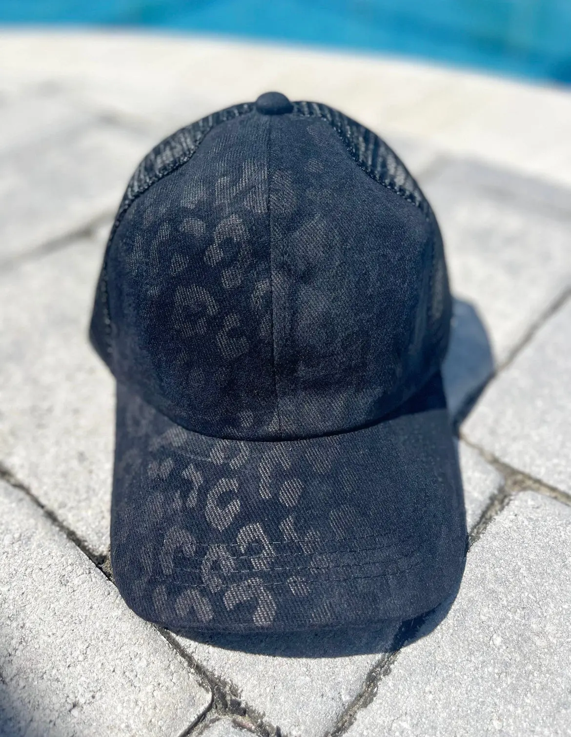 Go Wild-Black Leopard Trucker Hat