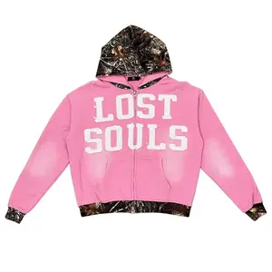 Pink Camo Being Alone Inspired Me Zip-Up