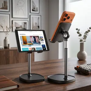 Cell Phone Stand for Desk Adjustable Phone Holder for iPhone iPad Tablet Office Desk Gaming Accessories