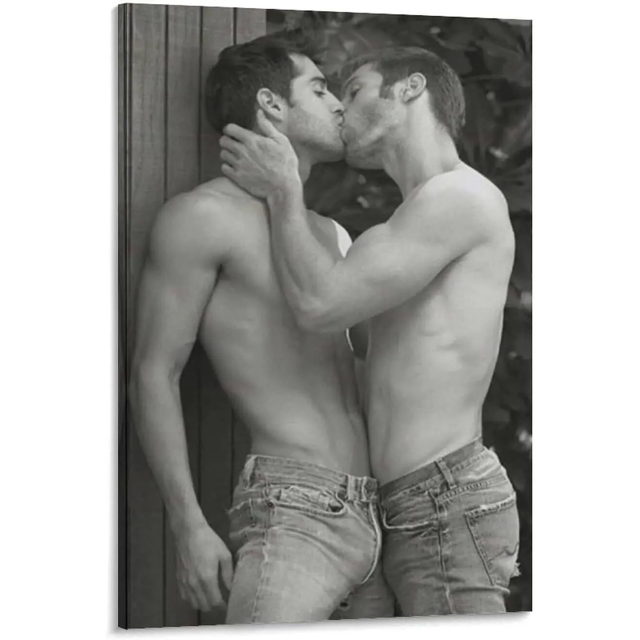 Posters Gay Posters Love between Two Men Kissing Canvas Art Poster And Wall Art Decor Room Gifts Decoration Colorful Ornaments Artistic Photo