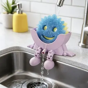 3D Printed Kitchen Sponge Drain Tray, Gradient Color Storage Rack, Eco-Friendly Abs Material, Non-Slip Base, Durable and Easy to Clean