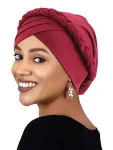 Handmade Knitted Headscarf Hat, Turban Hijab, Pure Color Chemotherapy Cap, Soft Comfortable Wrap Around Scarf, Ideal for Cancer Patients & Daily Wear