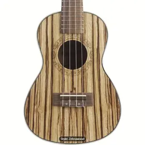 IRIN 24 Inch Zebra Wood Ukulele