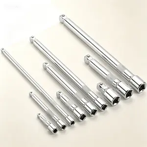 Extension Wobble Socket Set, 9 Piece, 1/4 Inch Drive (2/4/9 Inch), 3/8 Inch Drive (3/6/9 Inch), 1/2 Inch Drive (2/5/10 Inch), Repolished Chrome Finish, Universal Joint Socket Wrenches for Impact & Ratchet Use