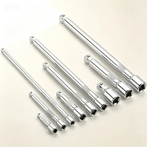 Extension Wobble Socket Set, 9 Piece, 1/4 Inch Drive (2/4/9 Inch), 3/8 Inch Drive (3/6/9 Inch), 1/2 Inch Drive (2/5/10 Inch), Repolished Chrome Finish, Universal Joint Socket Wrenches for Impact & Ratchet Use