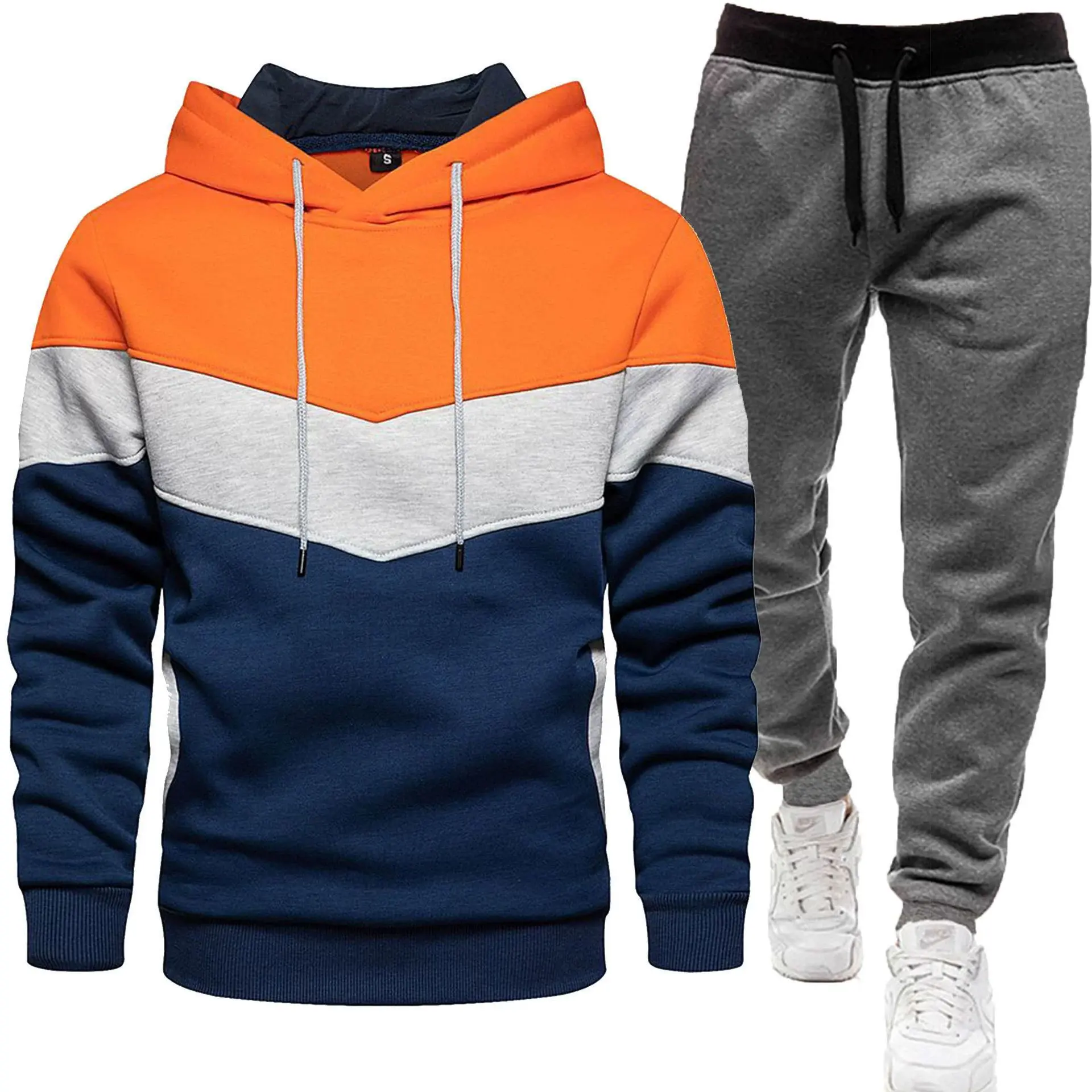Orange and dark gray pants