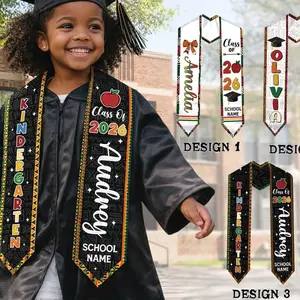 Custom Melanin Kindergarten Graduation Stole 2026, Personalized Kids Grad Sash, Brown Skin Little Grad Gift, Preschool Graduation Ribbon