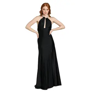 The Seraphina Midnight Halter Gown