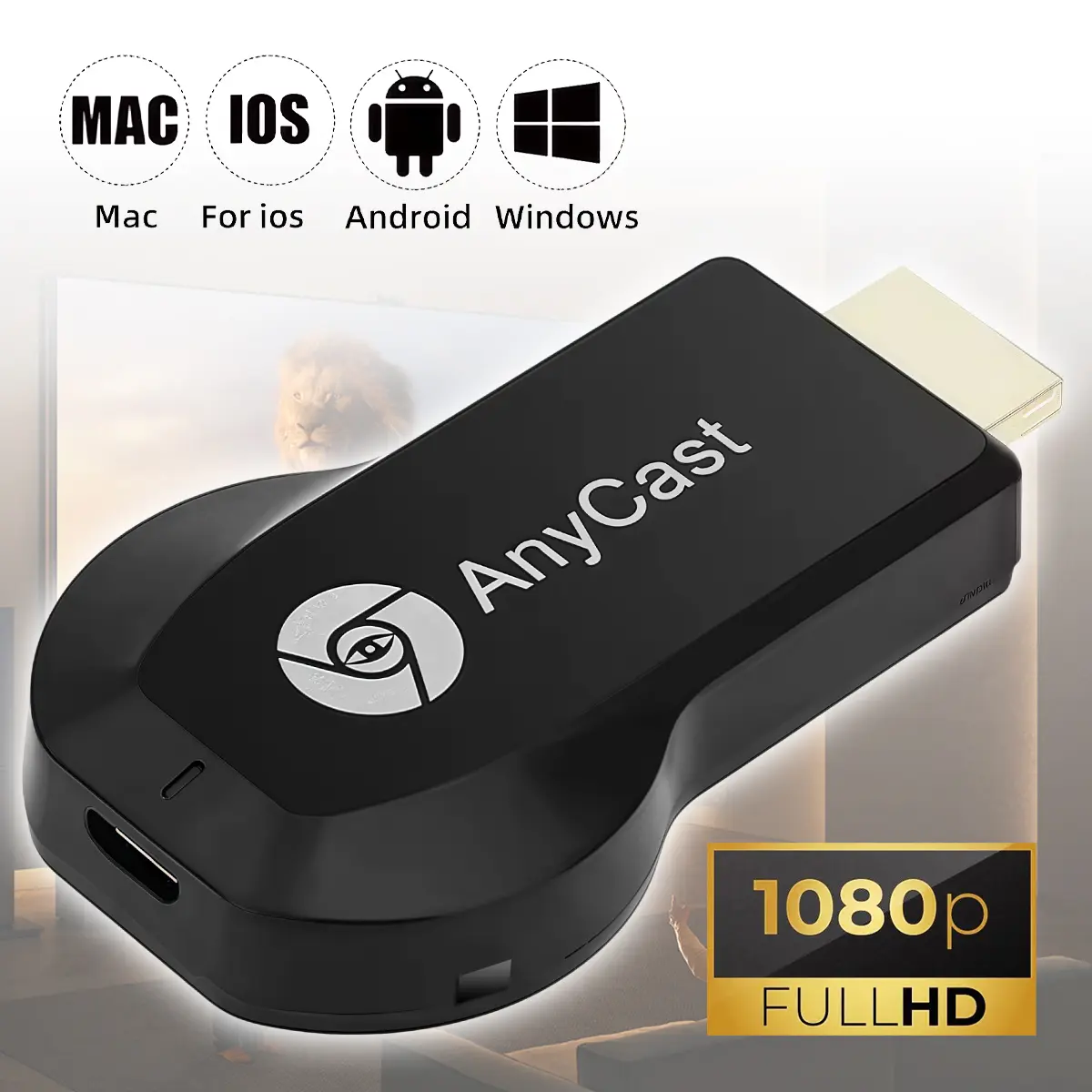 Wireless HDMI Dongle, Tech Gadgets, 2.4G WiFi 1080P Screen Mirroring Receiver, Plug & Play Cast Adapter for Phone to HDMI-enabled TV/Projector/Monitor, Compatible with iOS/Android/Windows for Gaming/Meeting/Streaming, Electronic Gadgets