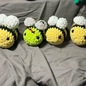 Crocheted Bumble Bees and Zombees Stuffed Animals or Decor - Soft Cuddly Texture, Perfect for Home Decor and Playtime