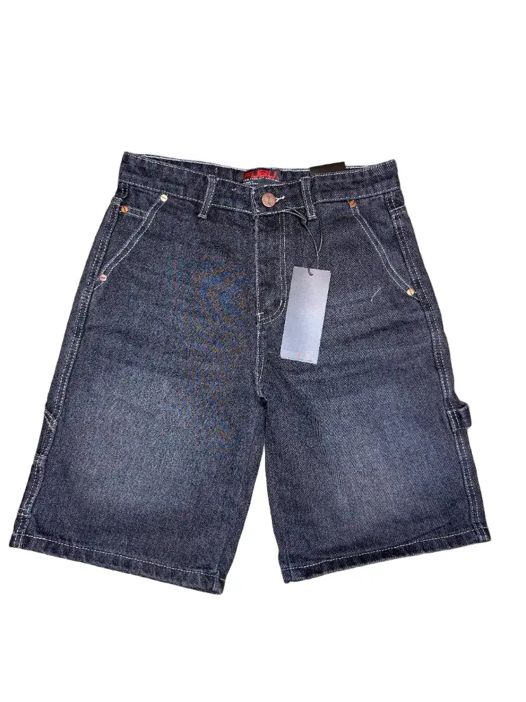 FUBU Dark Indigo Denim Jorts – Vintage 90s Streetwear Shorts | Size 30
