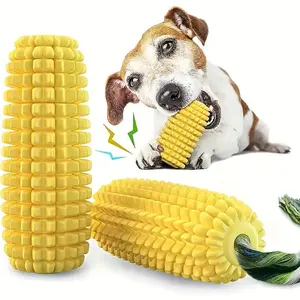 DURABLE CORN-SHAPED RUBBER SQUEAKY DOG TOY
