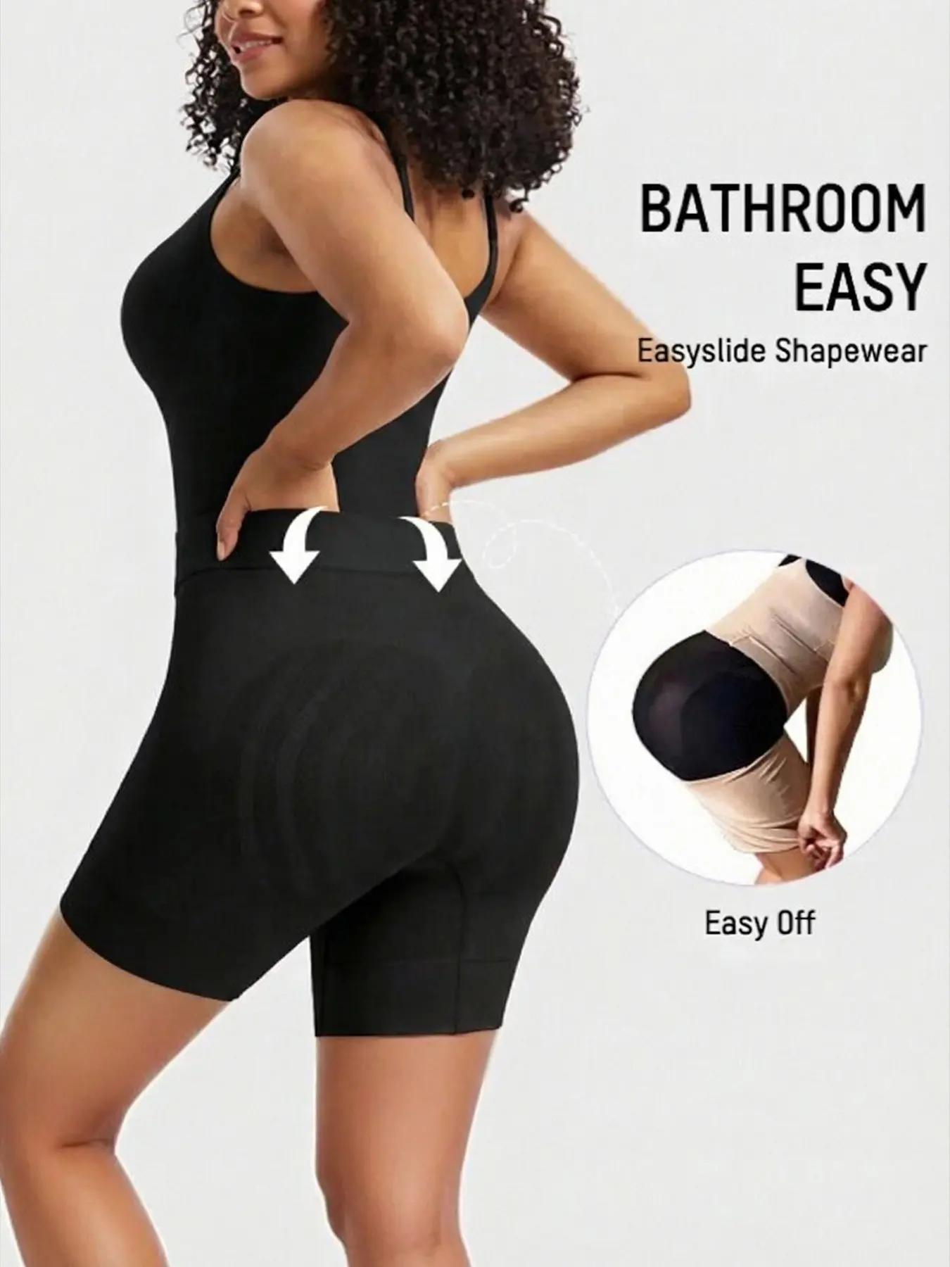 Shapewear Tummy Control Butt Lifter Faja Back Pull Down Bodysuit Underwear Scruntch with Back Bone Support & Cotton Gusset for Women Postpartum Everyday