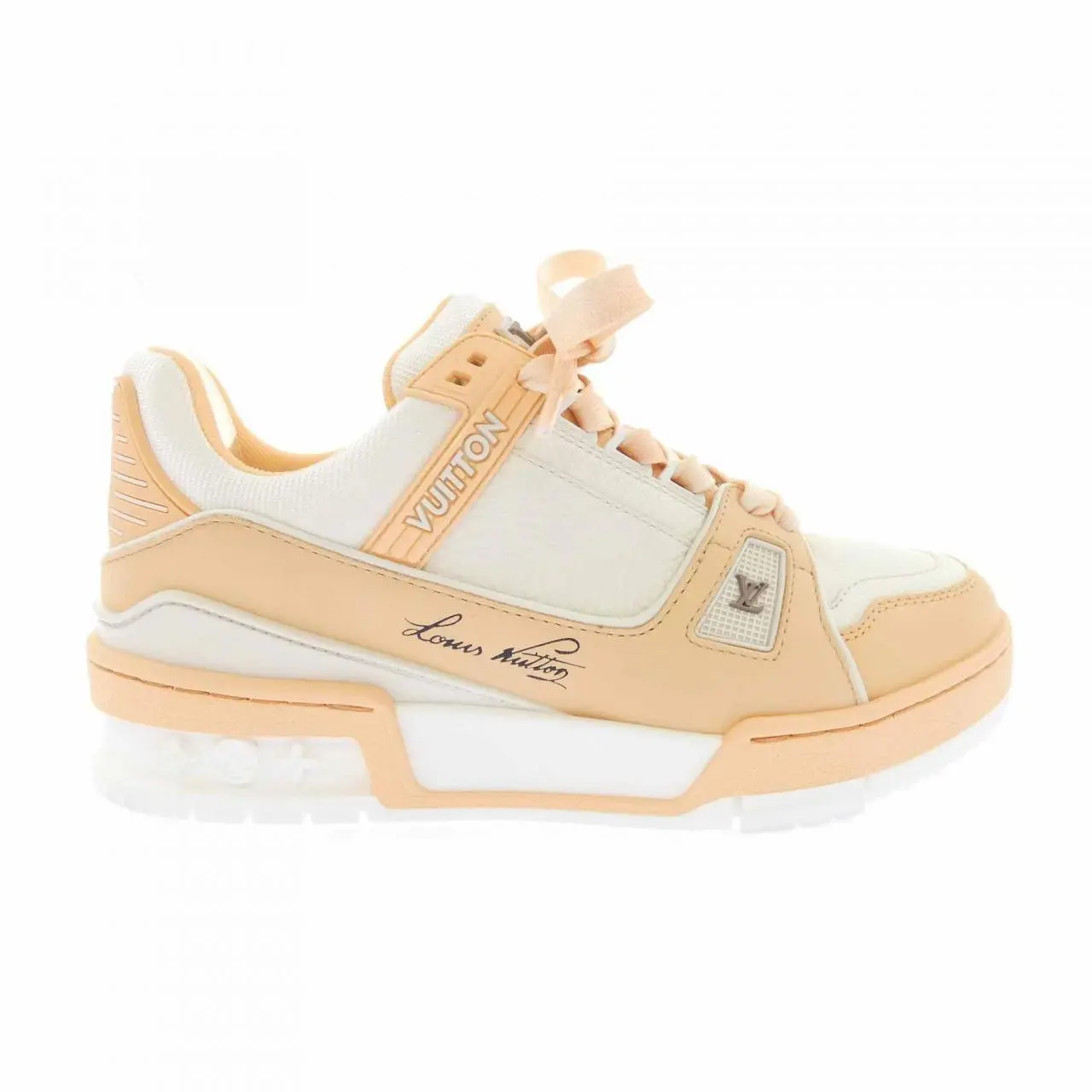 Pre-owned Louis Vuitton Calfskin Small Leather Goods LV Trainer Sneakers