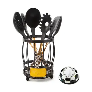 MacKenzie- Childs Kitchen Utensil Set with Holder and Timer