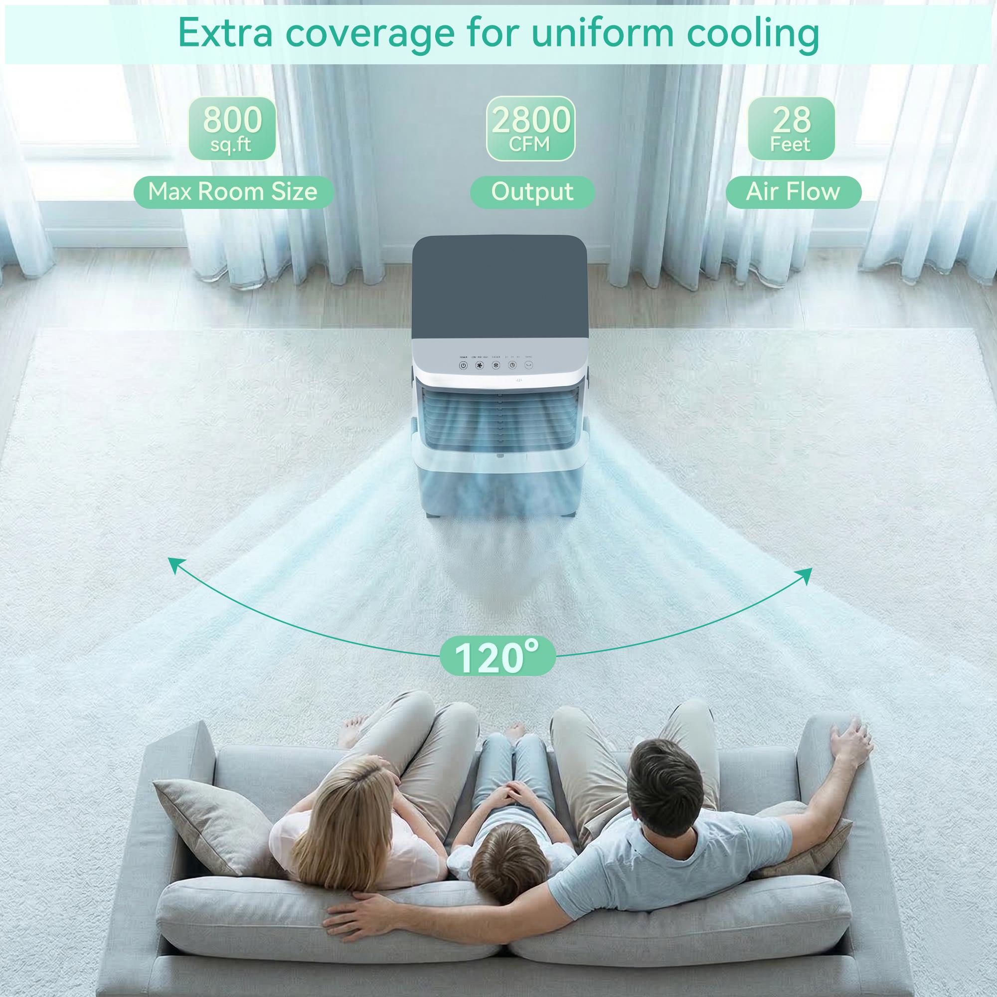 10L/32L/60L Air Cooler Fan with Remote Control, 3-IN-1 Fan & Humidifier Evaporative Air Cooler
