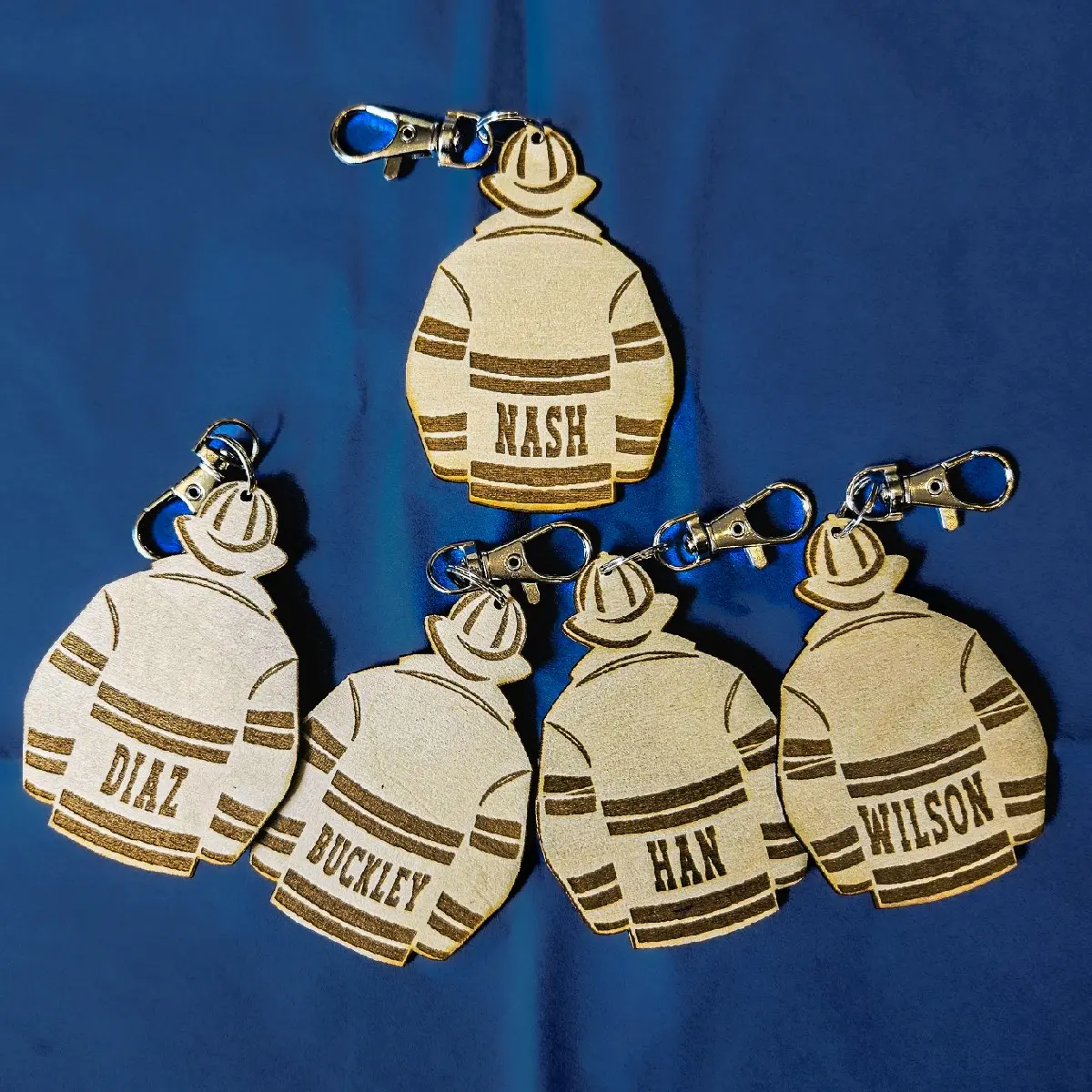 9-1-1 Personalized Firefighter keychain