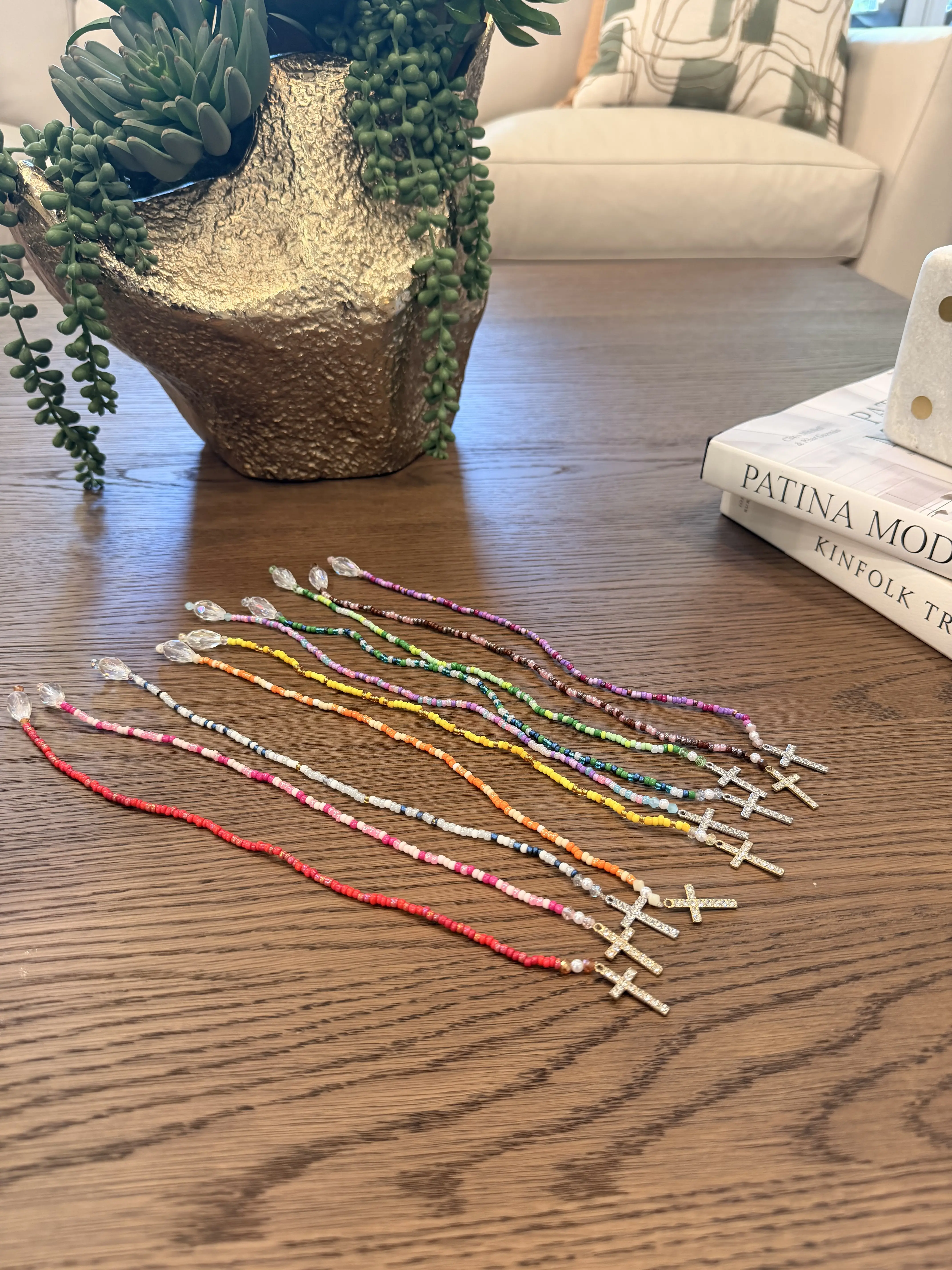Beaded Cross Bookmark | Minimalist Faith Bookmark, Bible Study Aid