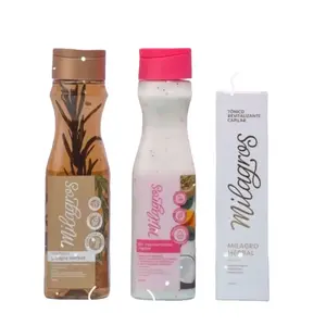 milagros 3packs Shampoo Herbal & Bi-orepolizador Capilar 450& tónico capilar Romero 110ML Hair care, anti-hair loss and anti-frizz rosemary and ginger