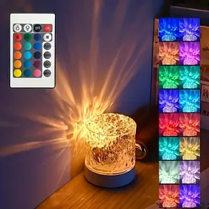 Touch Control RGB Color Changing Night Light, Adjustable Dimmable Crystal Table Lamp, Bedroom Wall Decor, Living Room Environment Lighting, Party Lighting Decoration