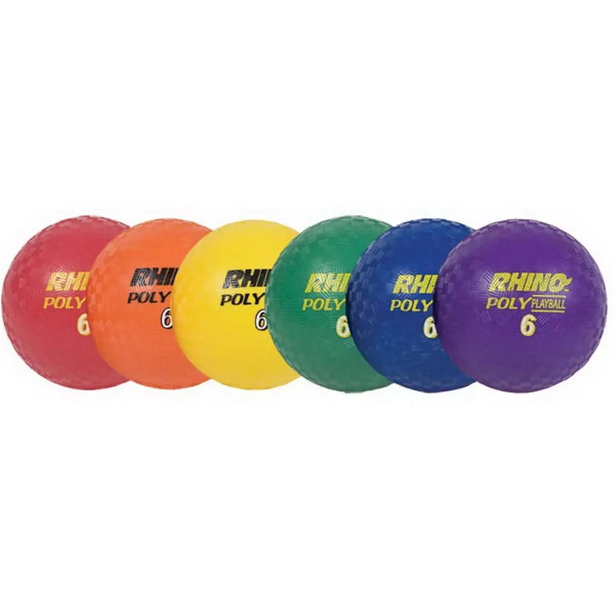 Champion Sports 6 in. Poly Rubber Playground Ball Set, Assorted Colors, Ball Sports Equipment