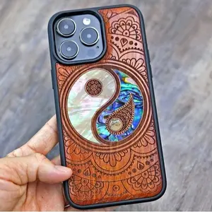 Personalized Custom Yin Yang Balance Case, Wood Stylish Statement Touch iPhone Case 2025, couple style | Durable Protection for phone| Trendy Accessoriess| DealsForYouDays
