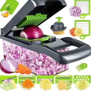 Vegetable Chopper, Pro Onion Chopper, Spiralizer Vegetable Slicer, Slicer Dicer Cutter, Crinkle Cutter for Veggies, Blooming Onion Cutter, Lettuce Chopper, Garlic Slicer, Food Chopper, Veggie Chopper Utensils Kitchen Chopping