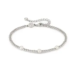Beaded Pearl Bracelet in Sterling Silver