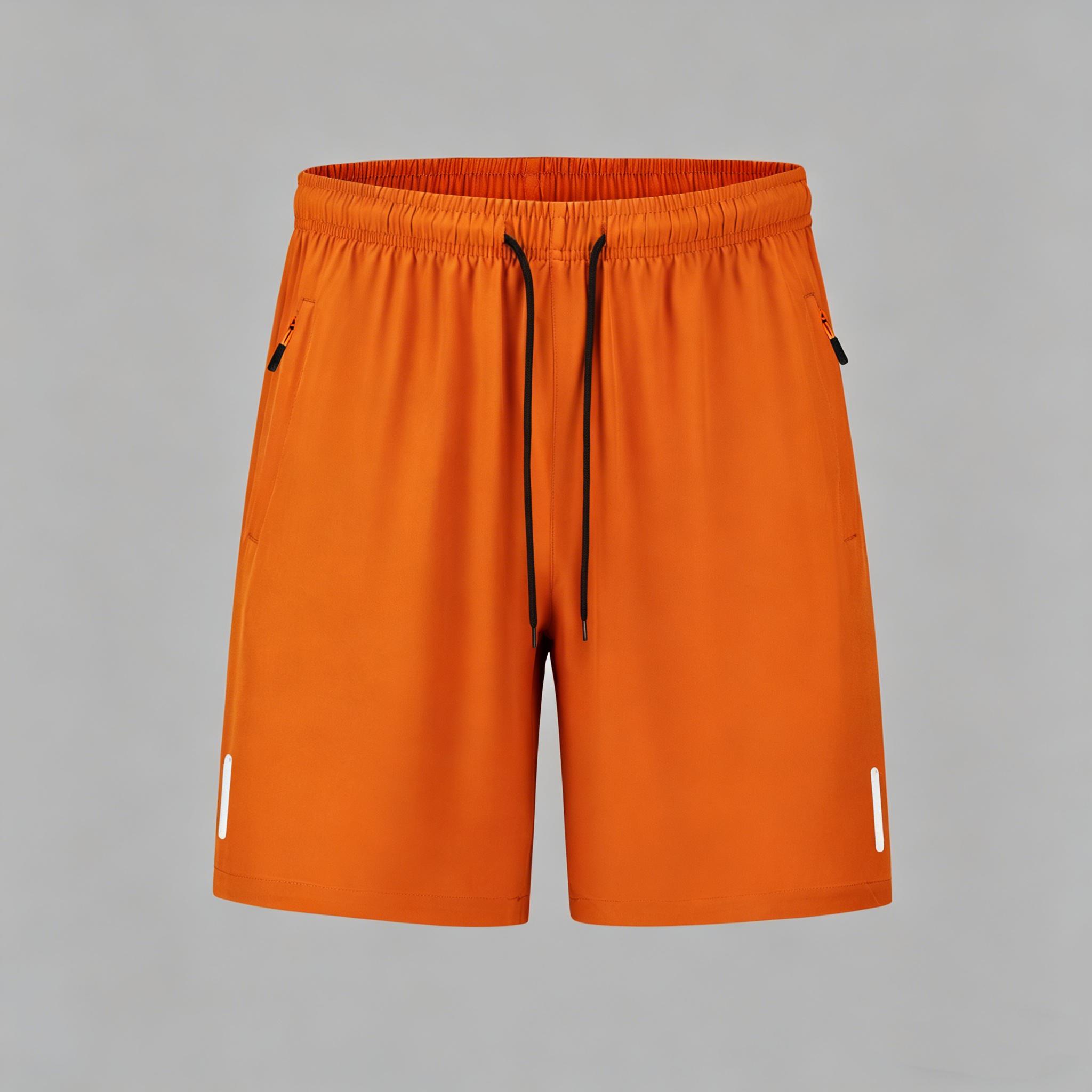 Men’s casual shorts—loose, comfortable, and breathable athletic shorts with reflective stripes on both sides of the legs. Available in multiple colors and suitable for all seasons; ideal for outdoor sports and fitness activities.