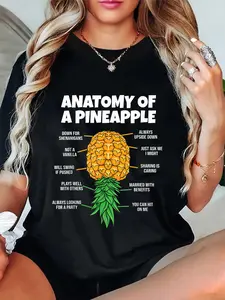 100% Cotton Anatomy Of A Pineapple Swinger Funny Men Women Couples T-Shirt