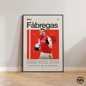 [Sale Off To 40%] [UNFRAMED] Cesc Fabregas Arsenal Poster, Soccer Player Wall Art, Sports Decor