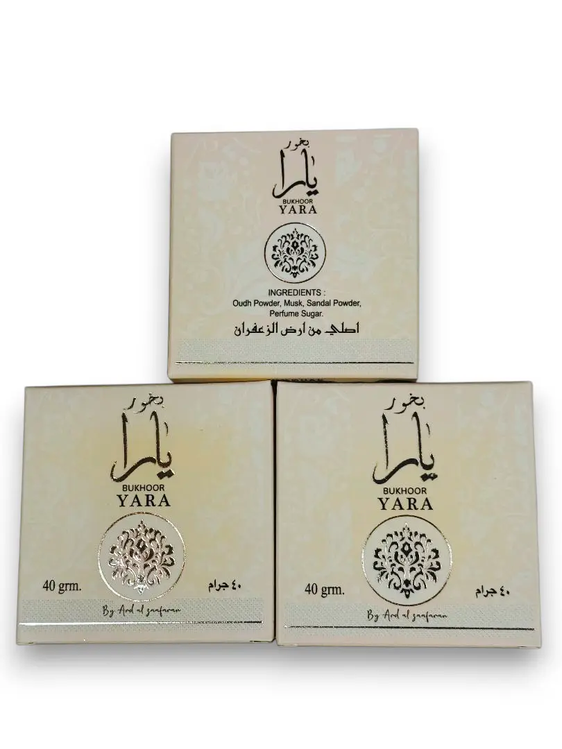 Bakhoor Yara 40 grams Incense by Ard Al Zaafaran(Pack Of 3)