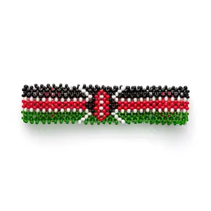 Kenya Flag Beaded Bracelet – Stretchable, Durable, Flag Bracelet – Show Your Kenyan Pride