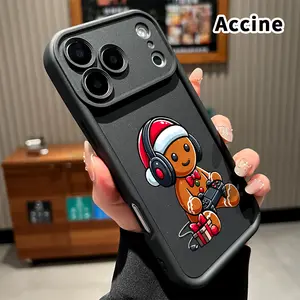 Phone Case for iPhone 17 Pro Max 16 Plus 15 14 13 12 11 XR Air E Gingerbread Gamer Joy TPU Silicone Shock-resistant Durable Protective Soft Cover for Boy