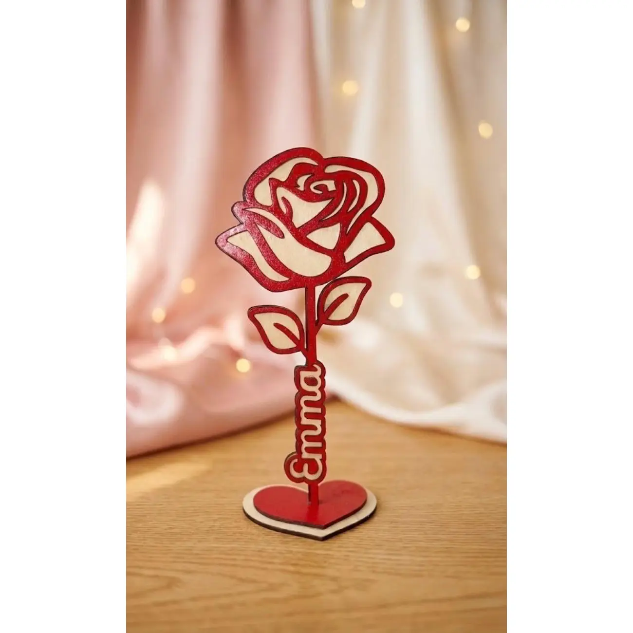 Personalized Wooden Rose Gift
