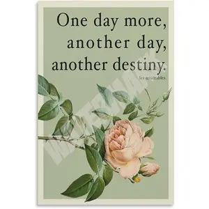 One Day More - Les Miserables Quote Poster Canvas Wall Art Poster for Bedroom Living Room Decor 08x12inch(20x30cm) Unframe-style