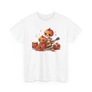 Cozy Halloween Pumpkin Guitar T-Shirt - Unisex